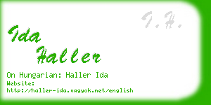 ida haller business card